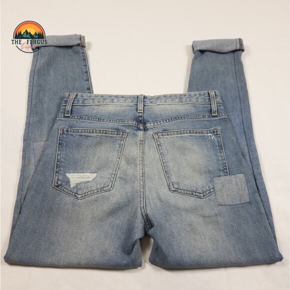 Taylor Hill Joes Jeans Med Wash Distressed High Rise Straight Women Size W27 - Picture 4 of 16